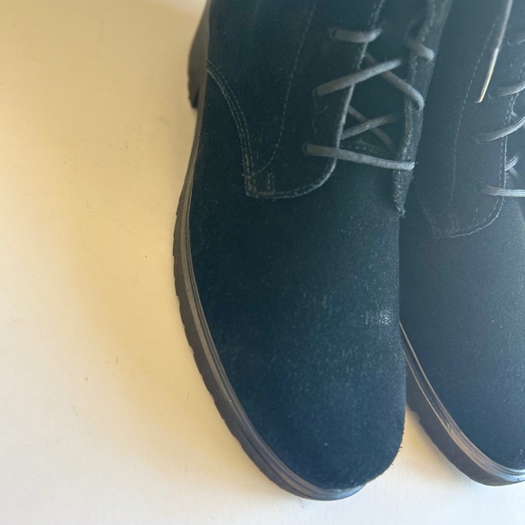 Munro Black Suede Genuine Leather Rubber Outsole Combat Boots size 6 - Picture 7 of 16